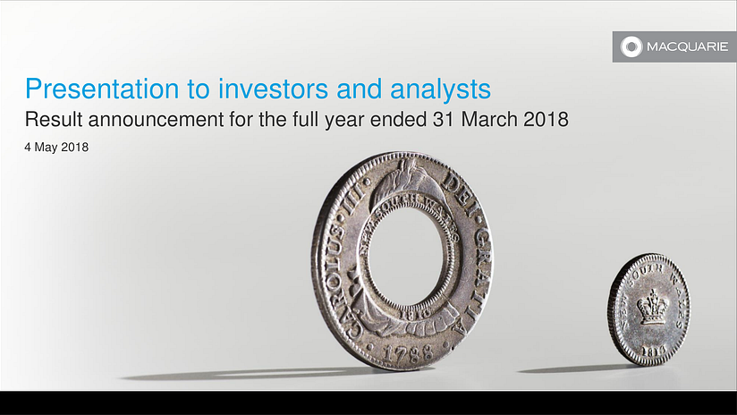 Macquarie Group Fy18 Result Announcement